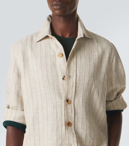 Camicia in lino e lana a righe - Rubinacci - Modalova