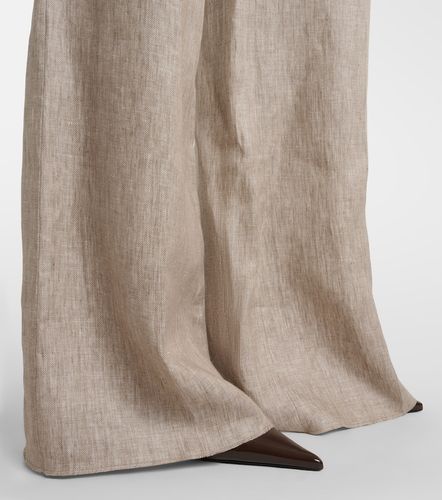 Deserto herringbone linen wide-leg pants - Max Mara - Modalova