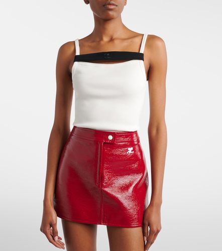Courrèges Tank top in cotone a coste - Courreges - Modalova