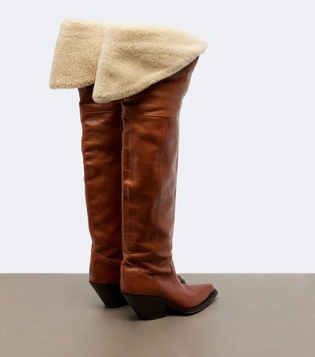 Azelan leather over-the-knee boots - Chloe - Modalova
