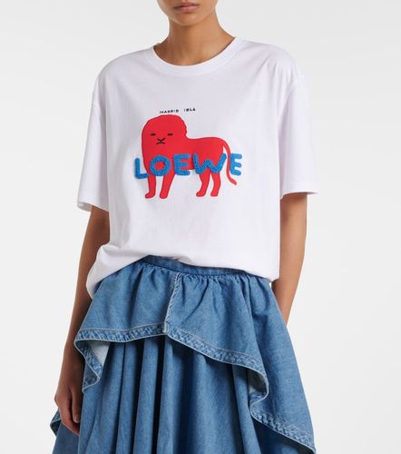 Camiseta de jersey de algodón con logo - Loewe - Modalova