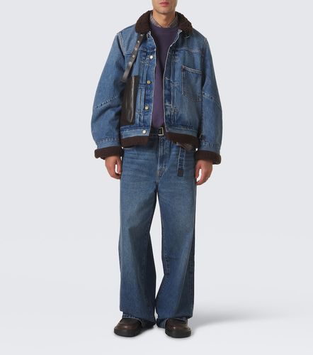 Sacai Giacca di jeans con pelle - Sacai - Modalova