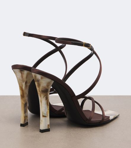 Sandali Lutetia in raso con madreperla - Saint Laurent - Modalova