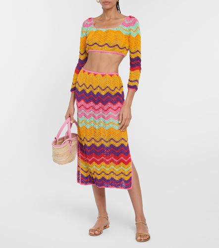 Chevron crochet crop top - Anna Kosturova - Modalova