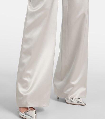 Pantalones anchos de satén de seda - Valentino Garavani - Modalova