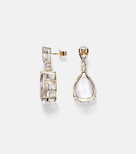 Pendientes de oro de 14 ct con topacios y diamantes - Mateo - Modalova
