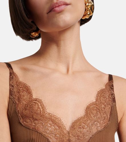 Top aus Seide mit Spitze - Saint Laurent - Modalova