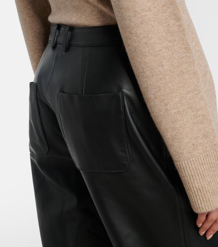 Leather cropped straight pants - Vince - Modalova