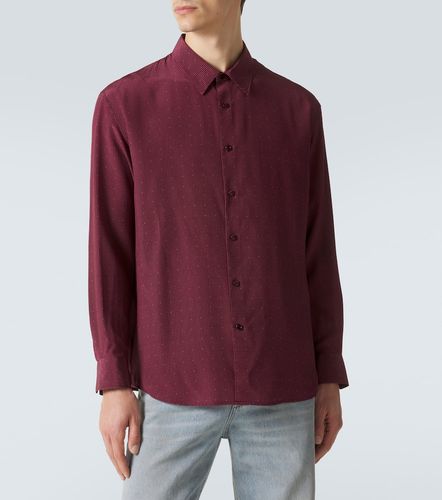 Camisa Cassandre de crepé de china de seda - Saint Laurent - Modalova