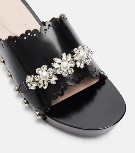 Clogs aus Leder mit Kristallen - Simone Rocha - Modalova