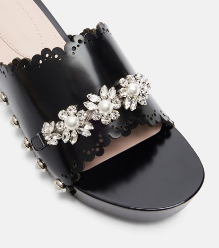 Mules in pelle con cristalli - Simone Rocha - Modalova