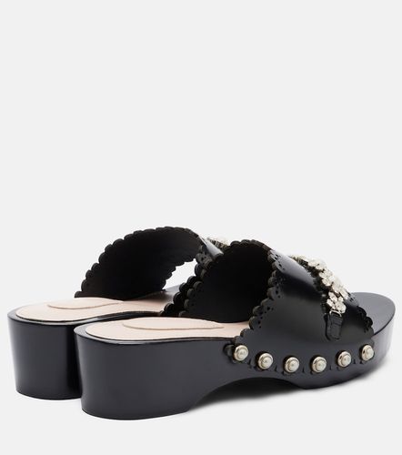 Zuecos de piel adornados - Simone Rocha - Modalova