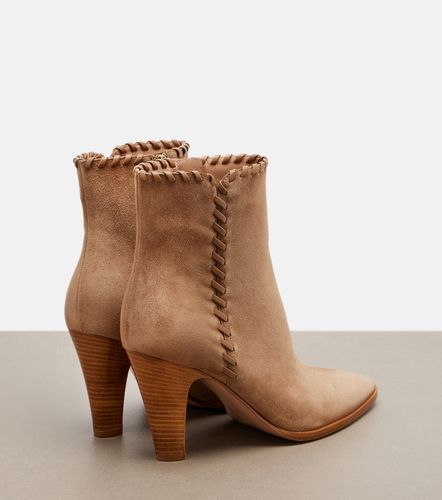 Stivaletti in suede con pelle - Gianvito Rossi - Modalova