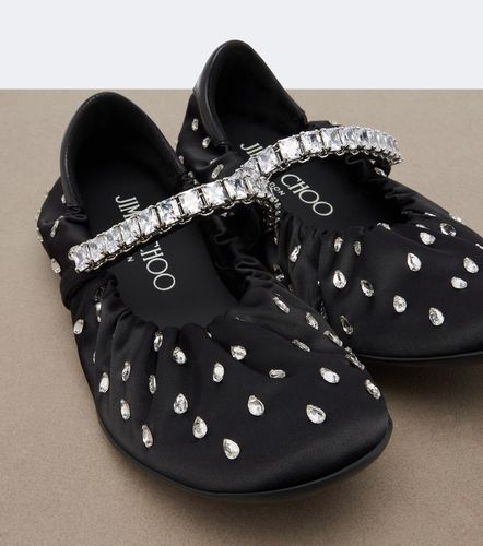Bailarinas Jade de satén adornadas - Jimmy Choo - Modalova