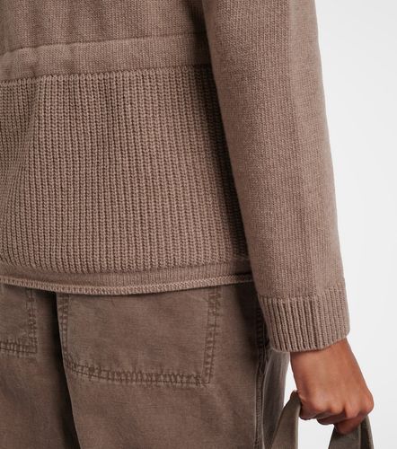 Down-paneled wool and cashmere cardigan - Moncler - Modalova