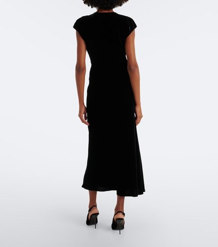 Vestido midi Arlette de terciopelo drapeado - Rixo - Modalova