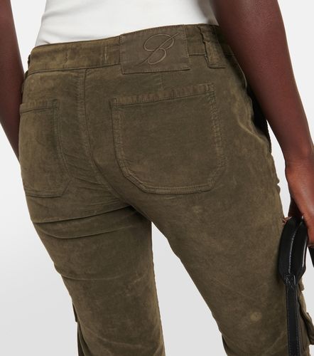Low-rise velvet flared cargo pants - Blumarine - Modalova