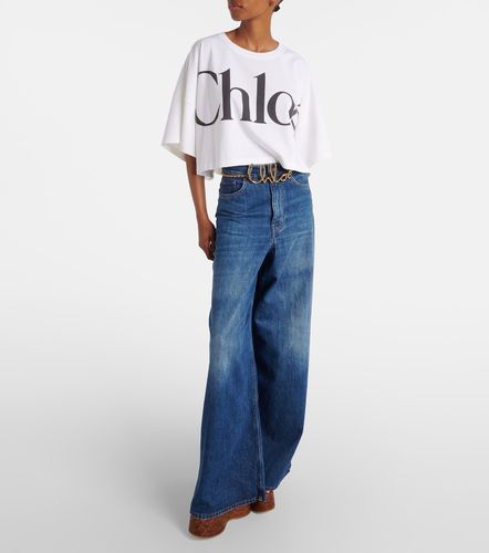 Chloé Camiseta cropped de jersey de algodón - Chloe - Modalova