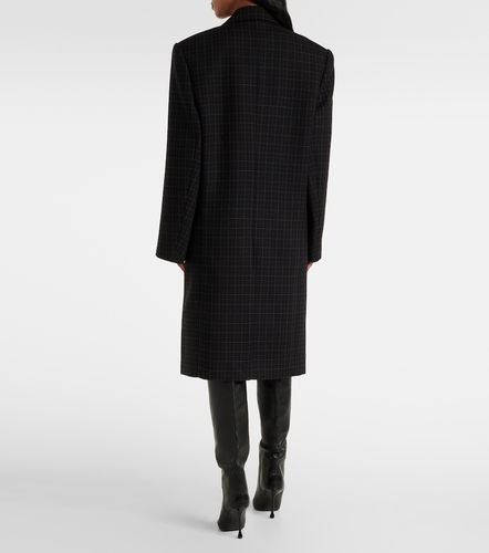 Oversized checked virgin wool coat - Wardrobe.NYC - Modalova