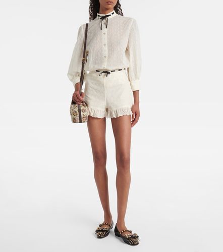Shorts de algodón con volantes - Valentino - Modalova