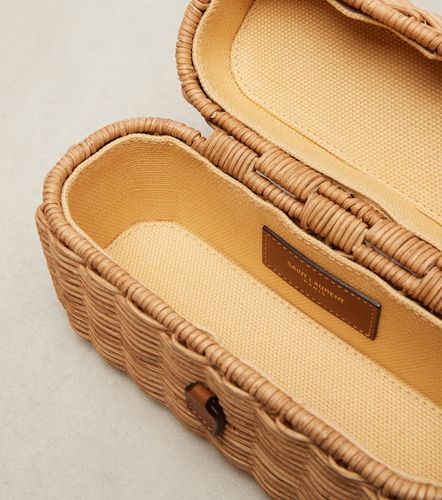 Gaby leather-trimmed wicker vanity bag - Saint Laurent - Modalova