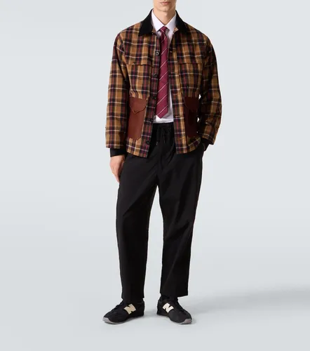 Jacke aus Baumwolle mit Leder - Junya Watanabe - Modalova