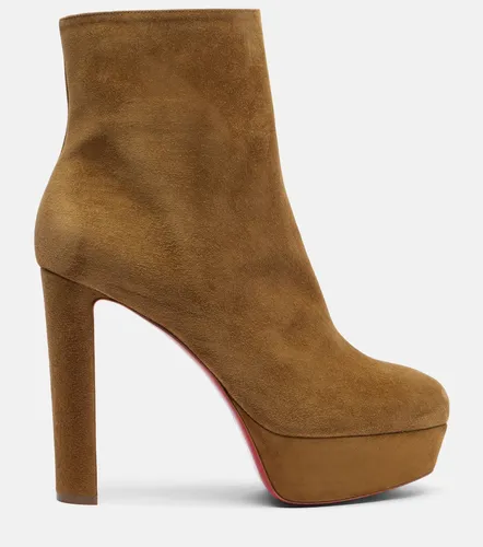 Loo Booty 130 suede platform ankle boots - Christian Louboutin - Modalova