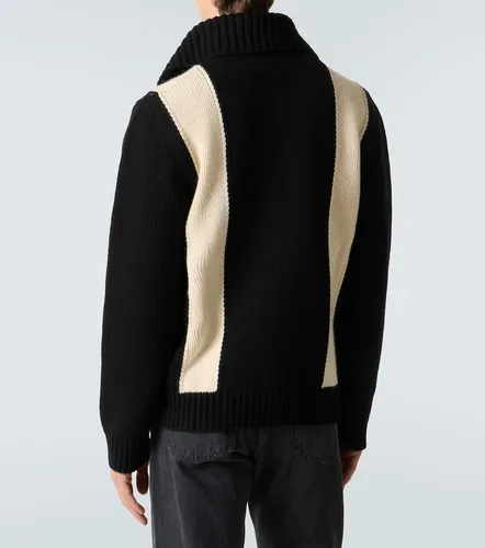 Intarsia virgin wool zip-up cardigan - Valentino Garavani - Modalova