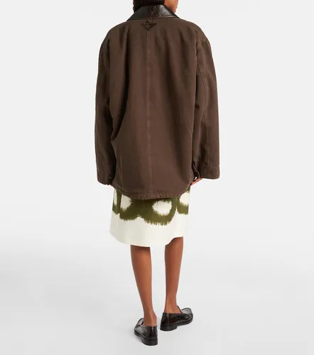 Tie-dye cotton canvas midi skirt - Prada - Modalova