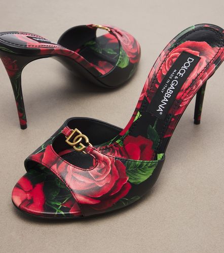 Mules DG in pelle stampata - Dolce&Gabbana - Modalova