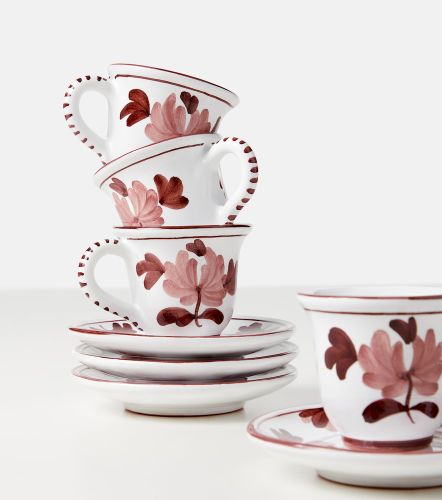 Set di 2 tazzine da espresso e piattini in ceramica - Cabana - Modalova