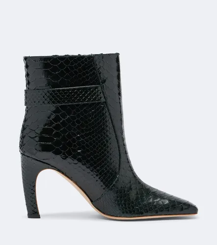 Rowan snake-effect leather ankle boots - Malone Souliers - Modalova
