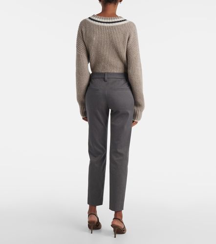 Cotton-blend slim pants - Brunello Cucinelli - Modalova