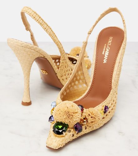 Pumps slingback con decorazioni - Dolce&Gabbana - Modalova