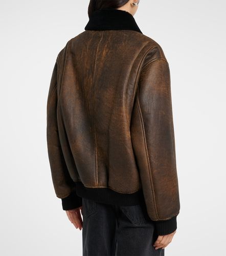 Anton shearling-lined leather bomber jacket - Nour Hammour - Modalova