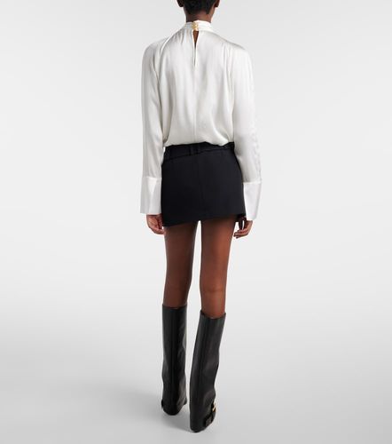 Minifalda de lana virgen grain de poudre - Balmain - Modalova