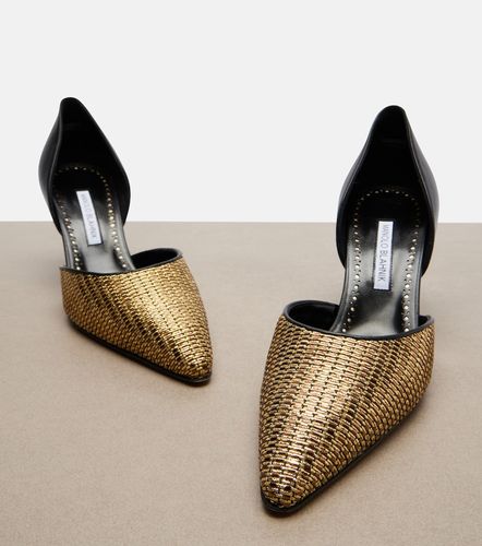 Pumps Taylerbinu gewebt und mit Leder - Manolo Blahnik - Modalova