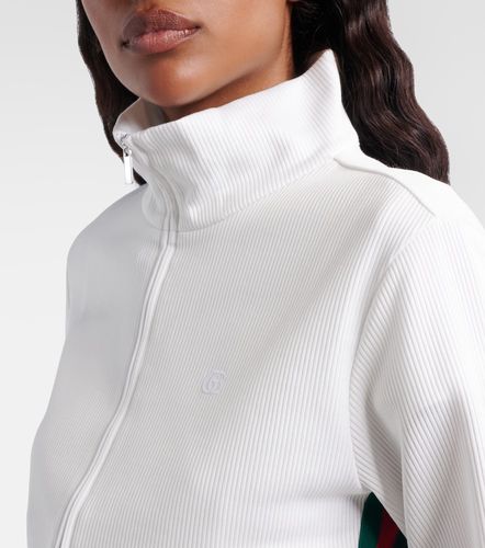 Cropped-Sweatshirt Web Stripe aus Rippstrick - Gucci - Modalova