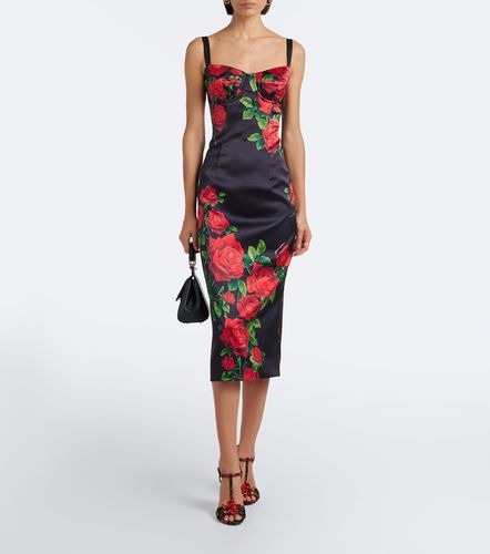 Abito bustier in misto seta - Dolce&Gabbana - Modalova