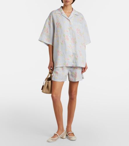 Prada Shorts de lino florales - Prada - Modalova