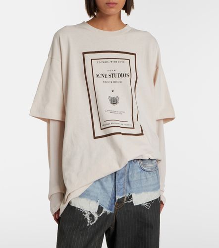 T-shirt in jersey di cotone con logo - Acne Studios - Modalova