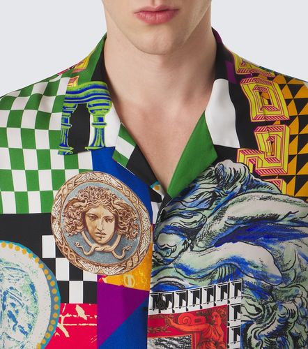 Medusa silk twill bowling shirt - Versace - Modalova