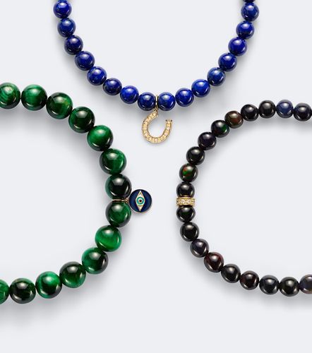 Set de 3 pulseras de oro de 14 ct con cuentas y piedras - Sydney Evan - Modalova