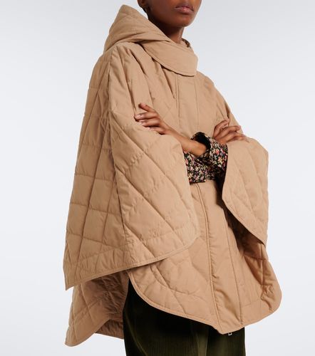 Hooded quilted cotton-blend cape - Moncler - Modalova
