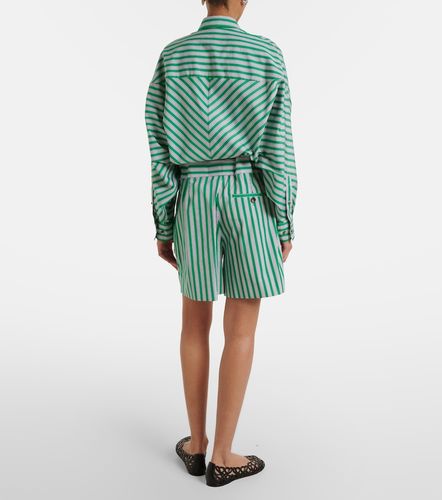 Shorts de popelín de algodón a rayas - Loewe - Modalova