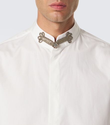 Camisa de popelín de algodón adornada - Valentino - Modalova