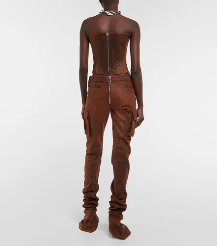 Pantalones rectos de piel - LaQuan Smith - Modalova