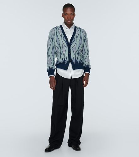 Amiri Argyle mohair-blend cardigan - Amiri - Modalova