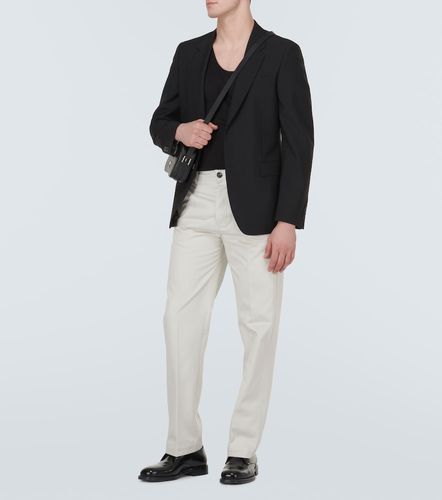 Chinos rectos de satén de algodón - Ami Paris - Modalova