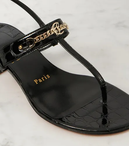 MJ Thong croc-effect leather sandals - Christian Louboutin - Modalova